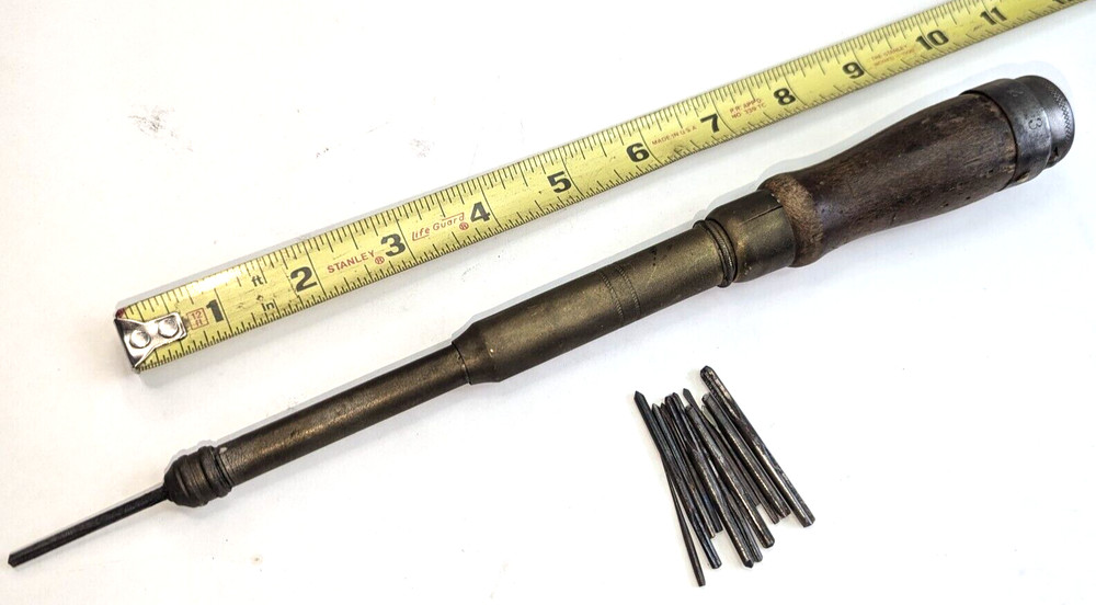 Vintage Carpenter Tool MILLER FALLS CO. push drill