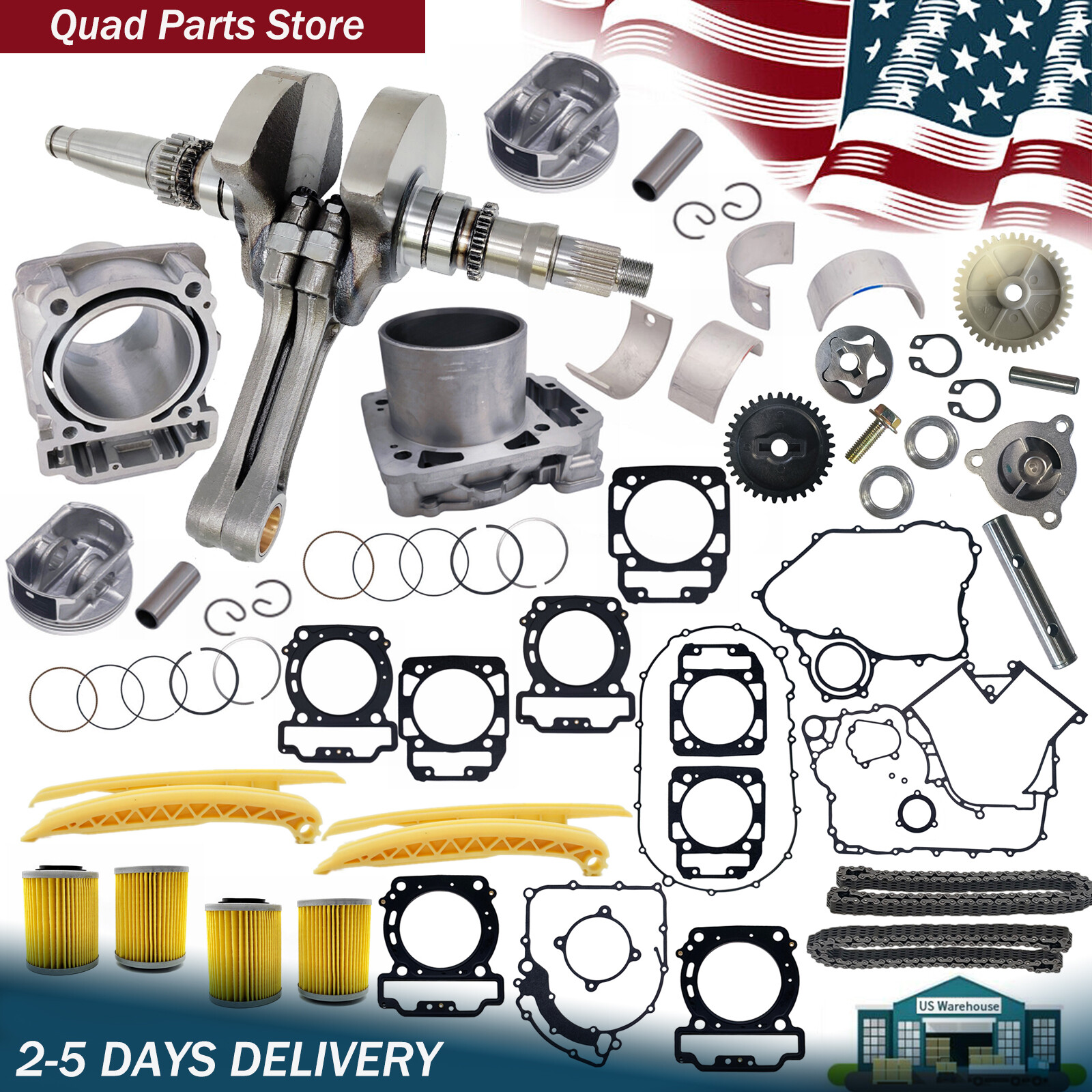 For CFMOTO 800cc Engine Complete Motor Rebuild Kit 800HO 500 Z8 UForce U8 ZForce