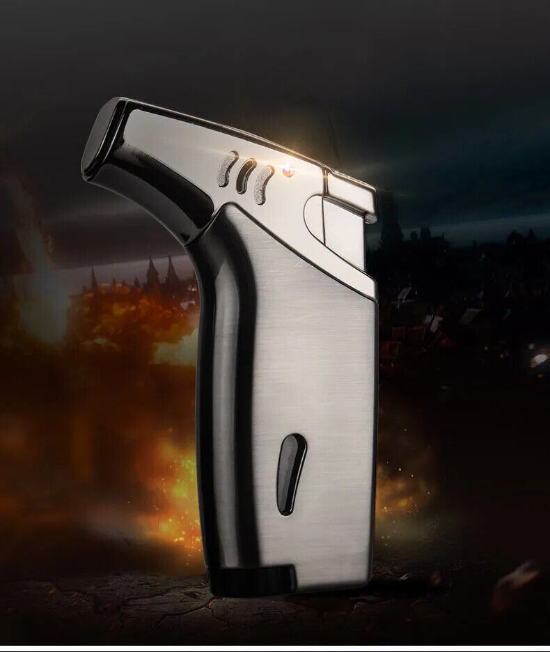 Jet Flame Torch Lighter Kitchen Cigar Adjustable Gun Welding Refillable Butane