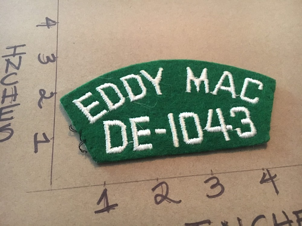 US Navy USS Eddy Mac DE-1043 Hat Patch 5/20/25