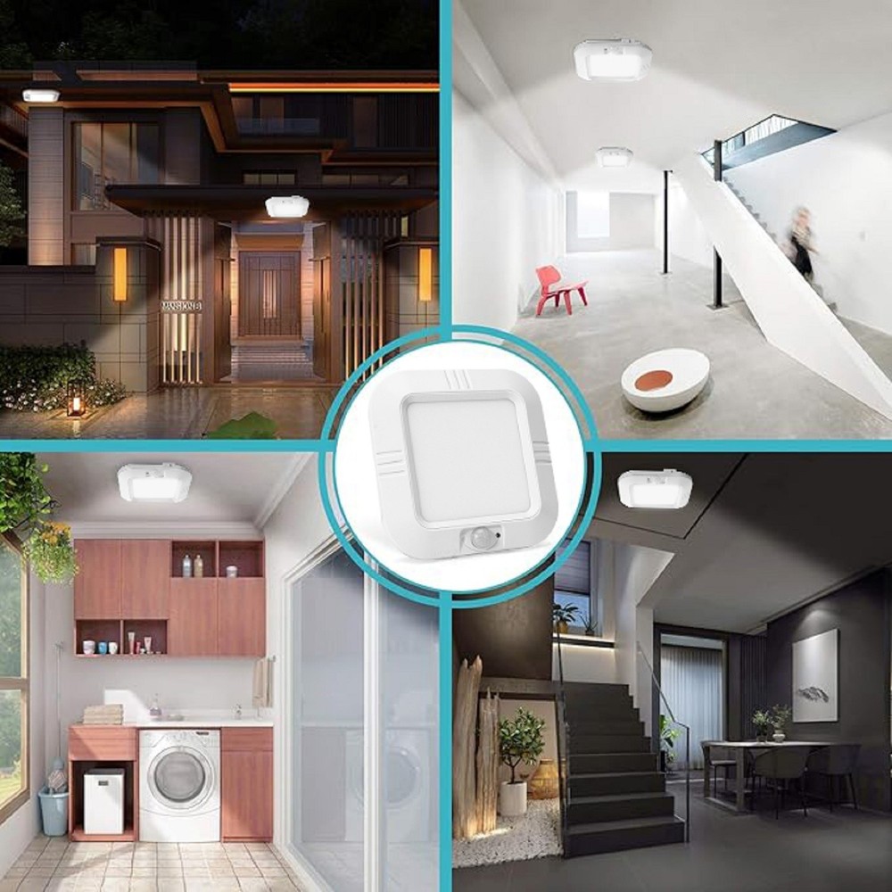 Battery Operated Ceiling Light Motion Sensor Light Indoor Motion 6000K