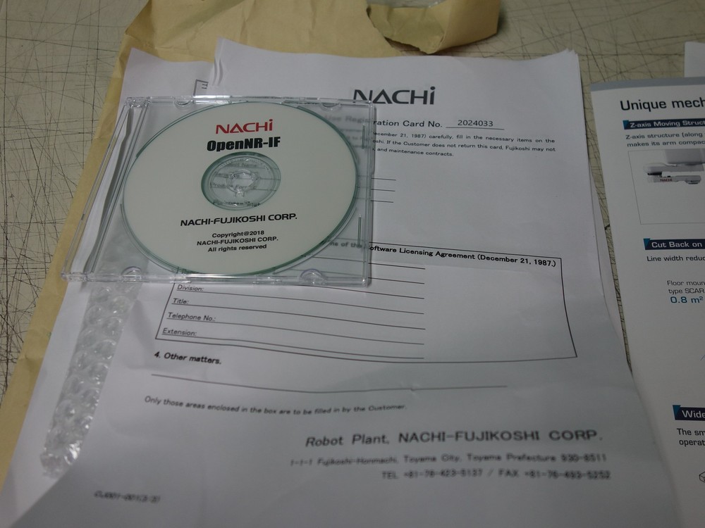 Nachi EZ03 2x Units Robot w/ Controller, Teaching Pendant * NEW