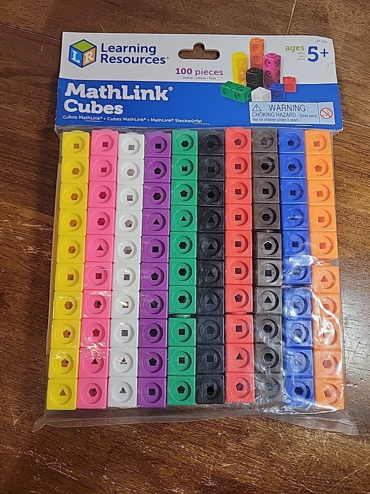 Learning Resources MathLink Cubes - 100 Learning Cubes STEM Fun and Skills