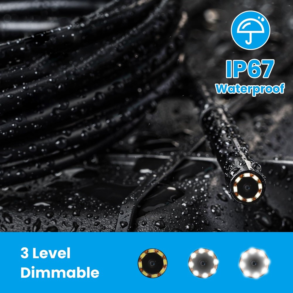 4.3in Inspection Camera Articulating Borescope Endoscope Plumbing Camera Tools