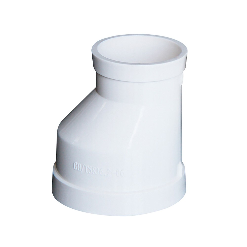 2x PVC Adhesive Fitting Reduced Sleeve Eccentric Reducer Pipe Fitting 110mmx75mm