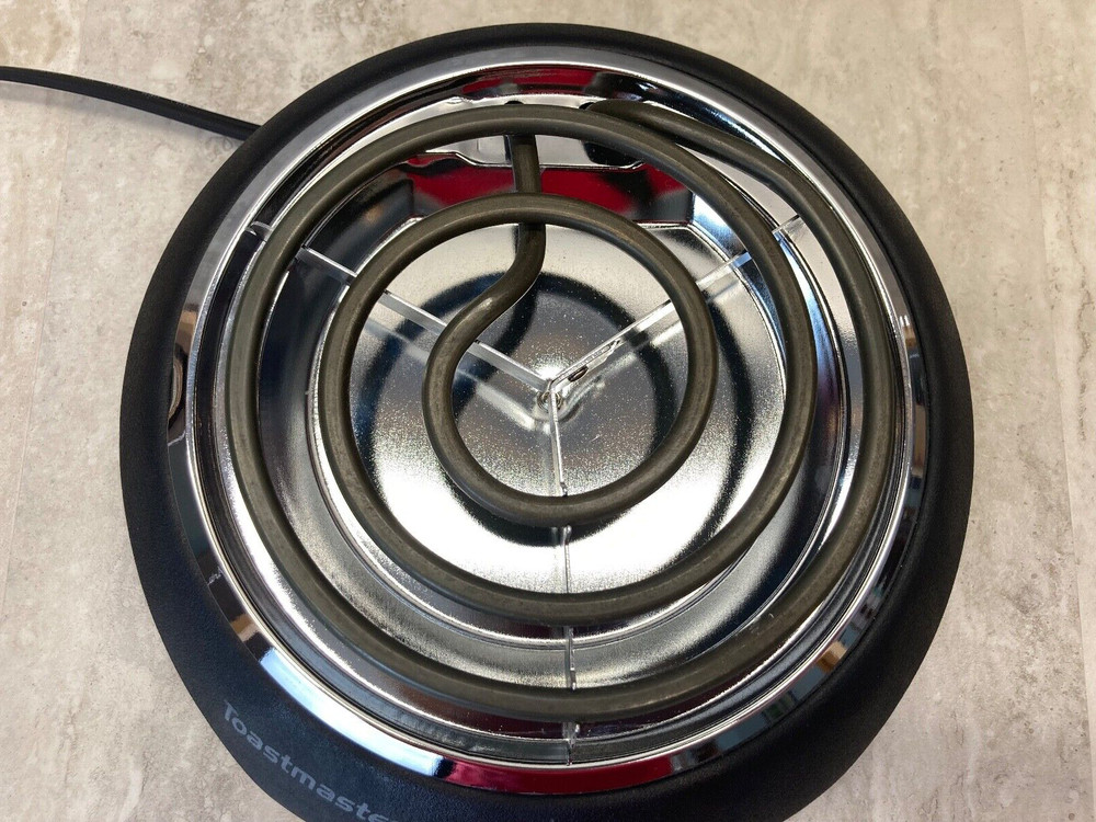Toastmaster Single Burner- Chrome Drip Tray - Adjustable - Heat Control