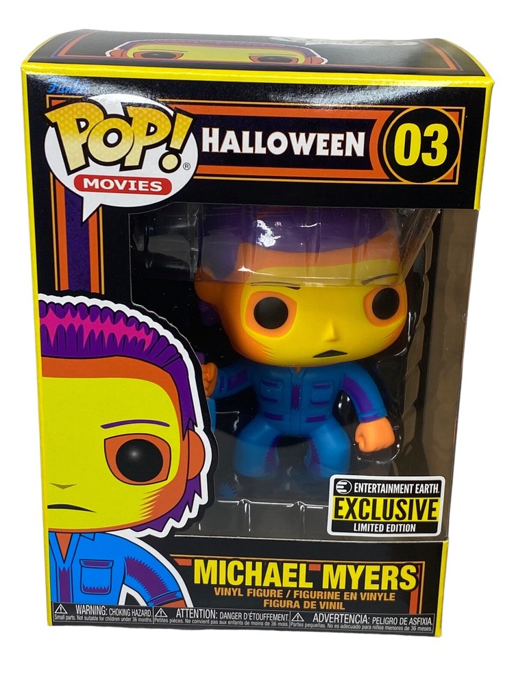 Funko POP! Halloween MICHAEL MYERS Blacklight EE EXCLUSIVE  #03 W Protector