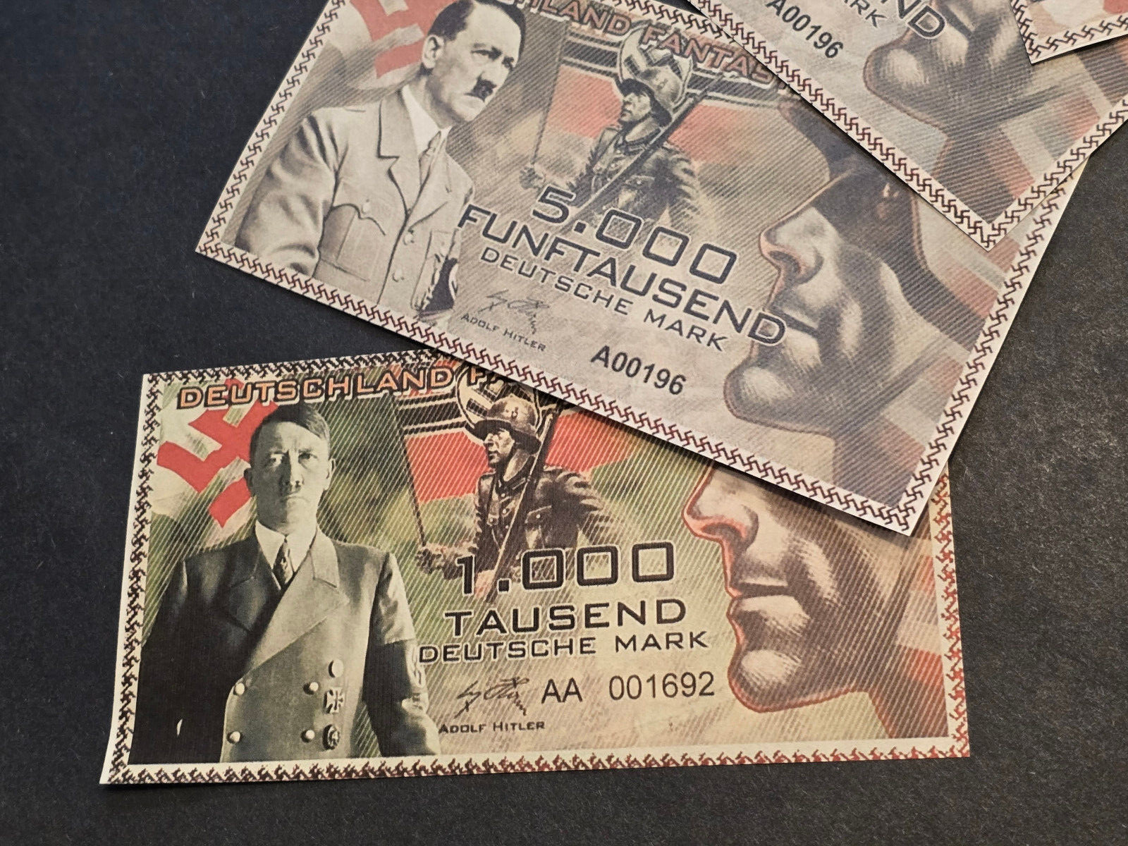 THIRD REICH NOVELTY CURRENCY Lot Adolf Hitler Banknotes Reichsbanknotes