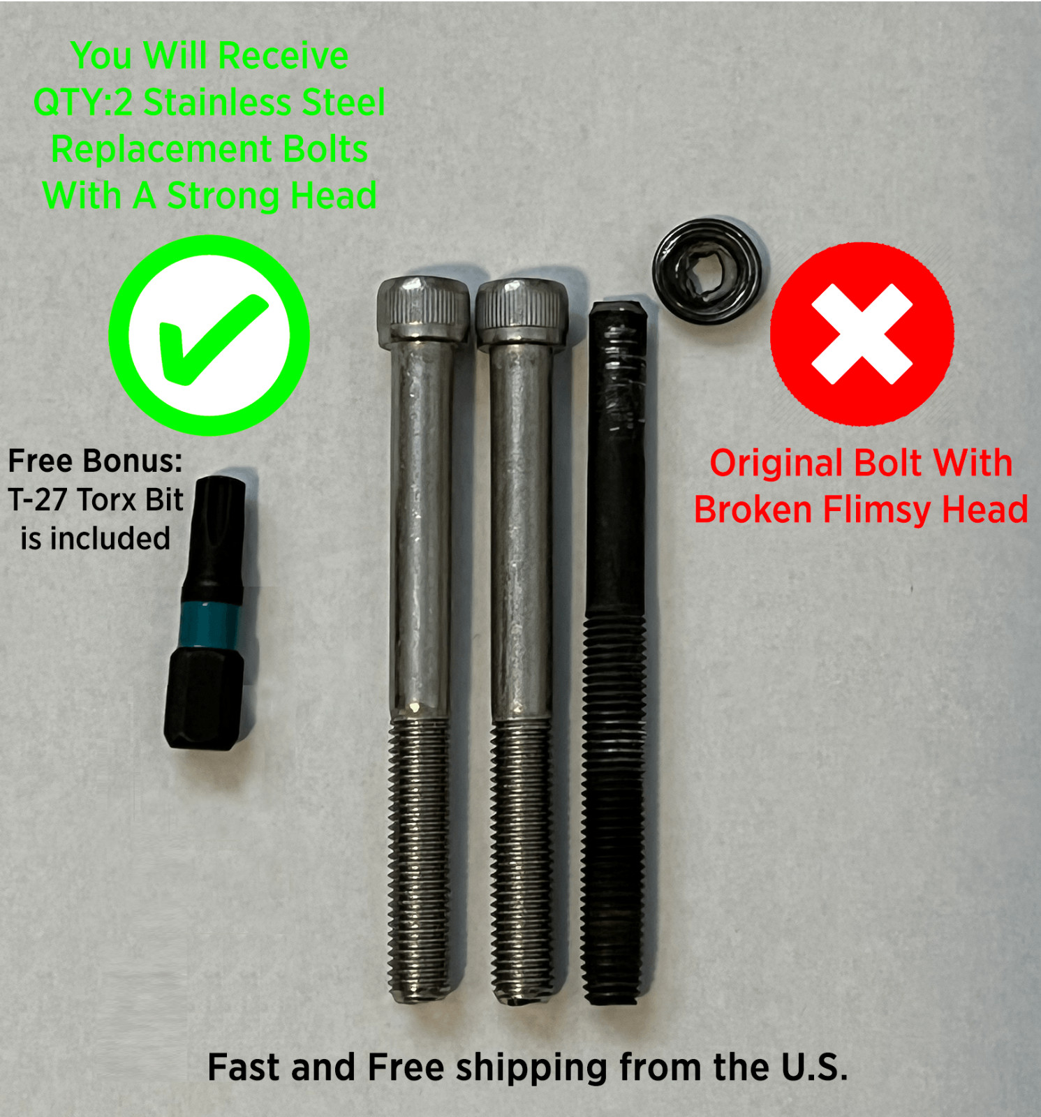 Herman Miller Aeron Office Chair Replacement Arm Bolts / Screws Bonus: T-27 Bit