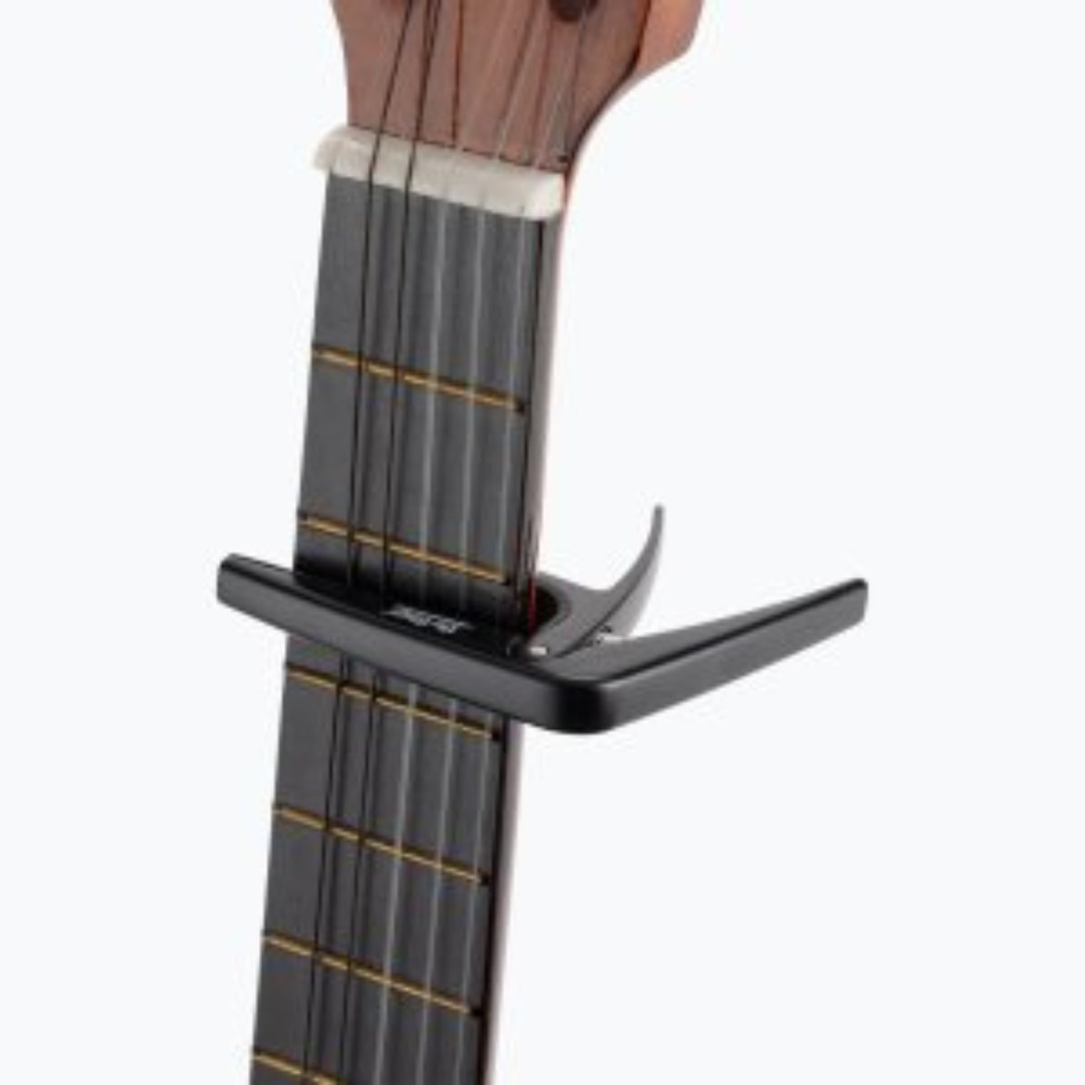 Classical Guitar Capo Flat Fretboard + Guitar Pick Holder Accessory Bundle Set