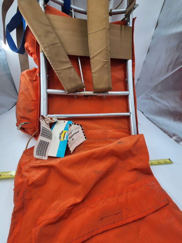 Skyline Camp Trail External Frame Hiking Backpack, Orange VTG