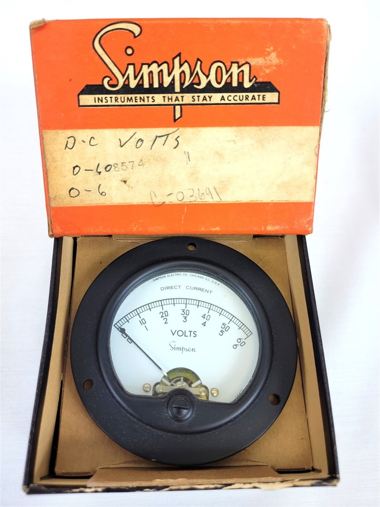 Simpson Instruments Model #8574 C-03691 Panel Meter NOS ~ T244E