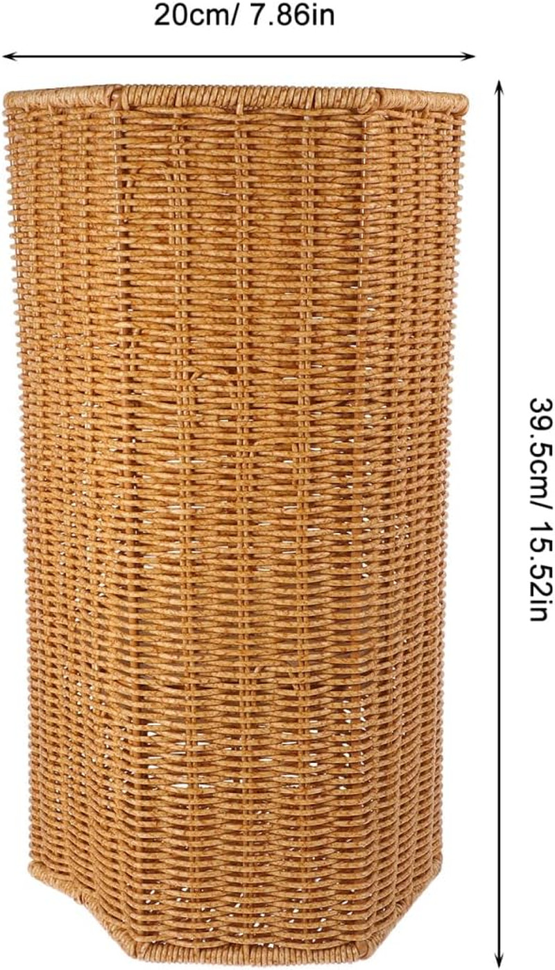 Umbrella Basket for Entryway, Umbrella Holder, Wicker Rattan Woven Holder Indoor