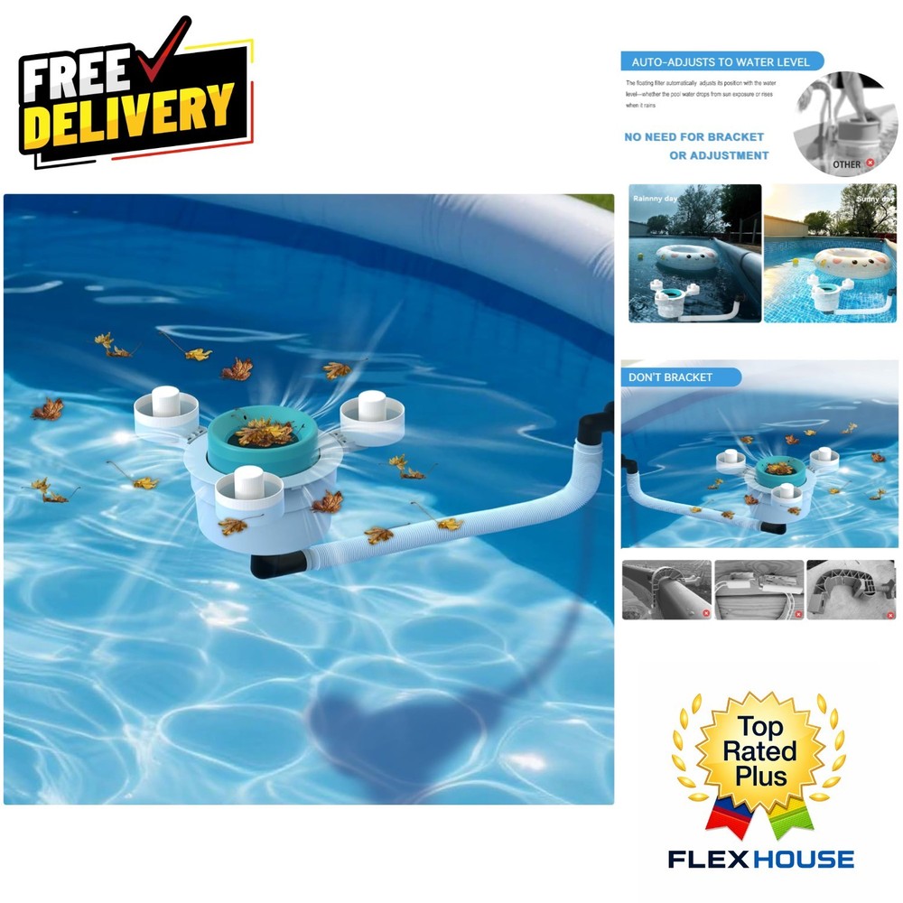 Universal Floating Pool Skimmer - Effortless Above Ground Cleaning Solution