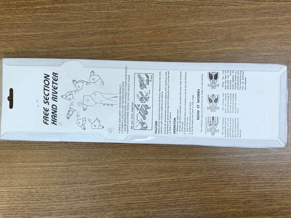 Manual Rivet Tool With Swivel Head