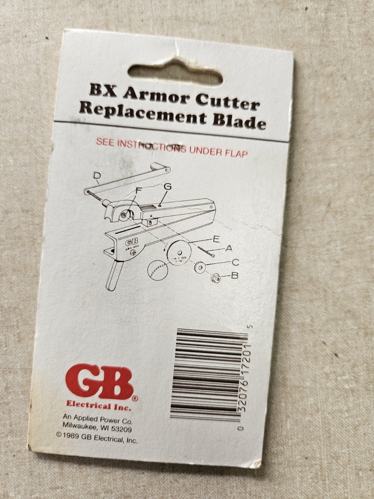 Gardner Bender BX Cutter Replacement Blade, GBRX-201