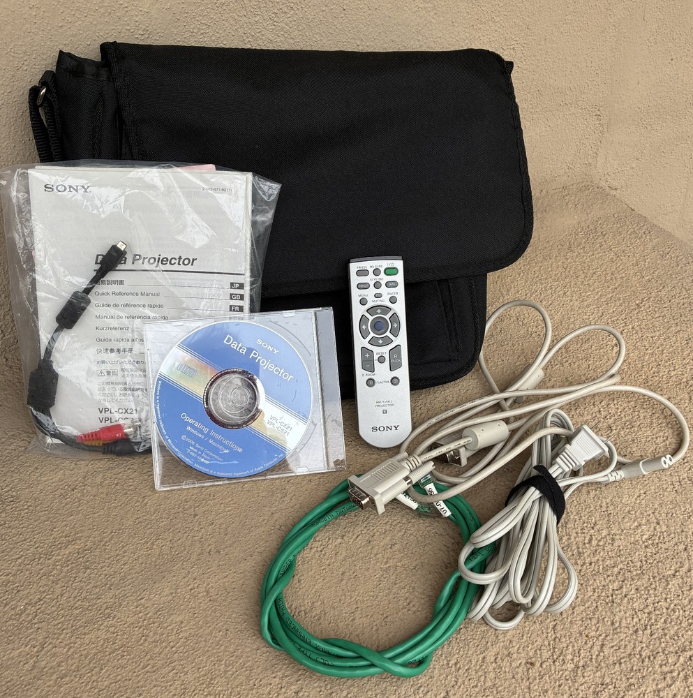Sony VPL-CX20A 3LCD Data Projector with Case and Accessories