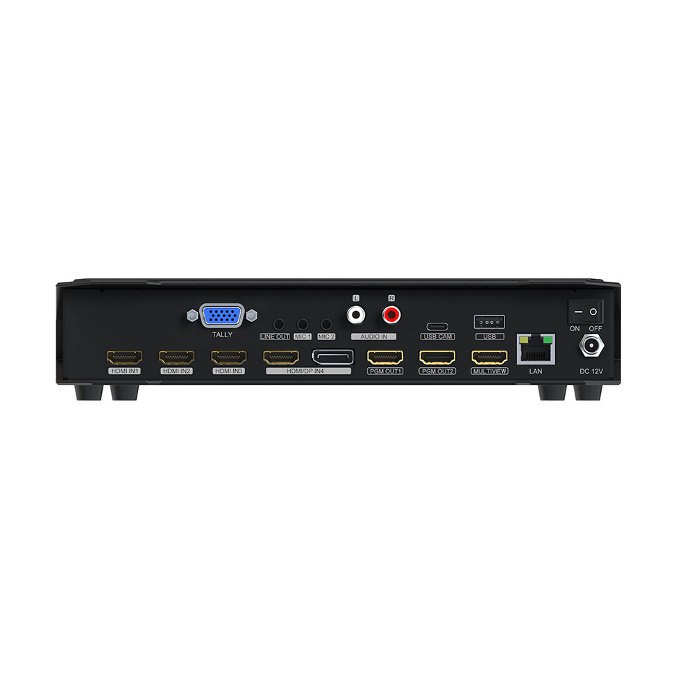 AVMATRIX HVS0401E 4 Channels HDMI DP Video Switcher Stream &Record Control Panel
