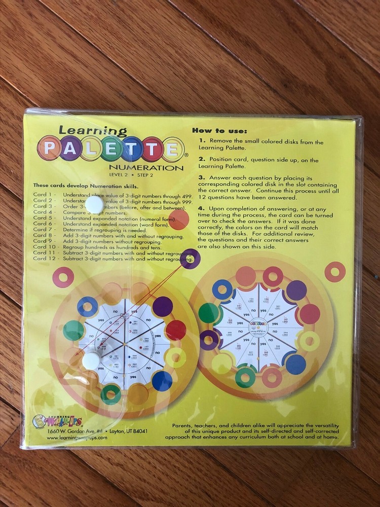 Learning Palette Numeration Understanding 3 Digit Numbers Level 2 Math Cards