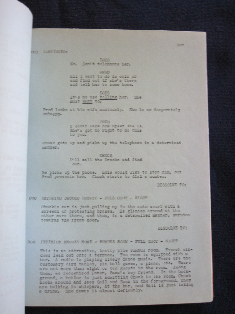 ORIGINAL SCRIPT - OUR VERY OWN - ANN BLYTH, FARLEY GRANGER 1949