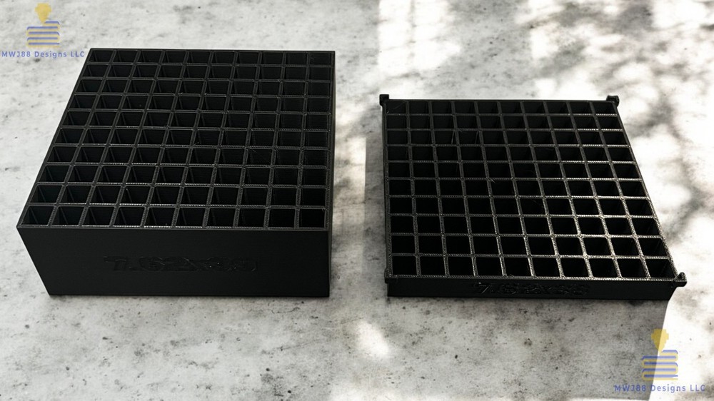 7.62x39mm Stackable Ammo Storage Box Tray - 100rd Round - Multiple Colors!