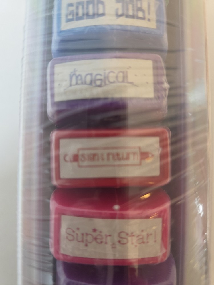 GSM Teacher Stamps Classroom Grading 8 PCS Rectangular Self Inking Awards New