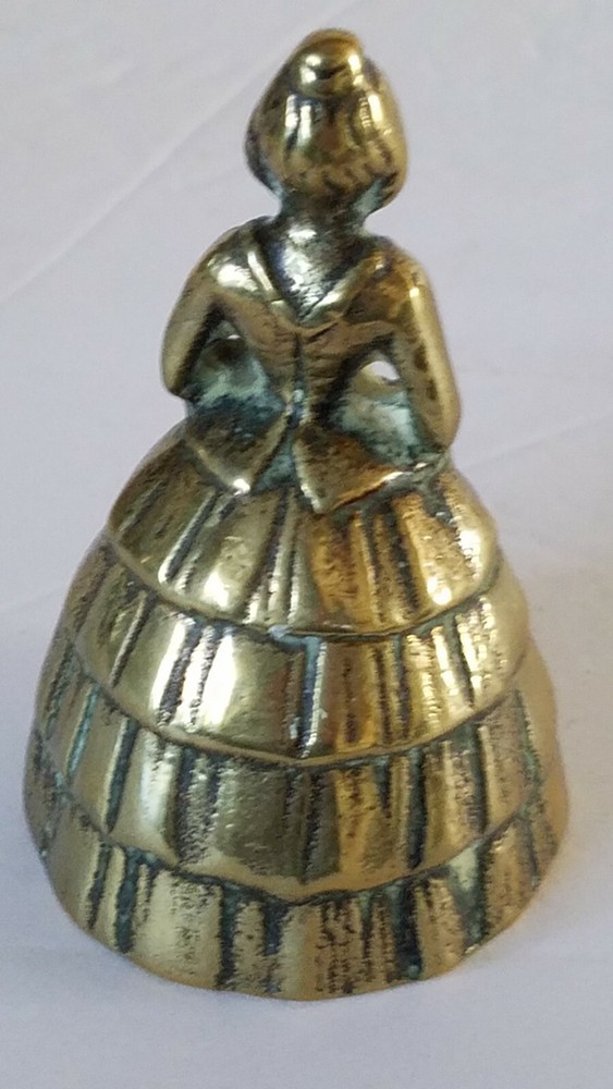 ANTIQUE CUTE LADY BRASS BELL