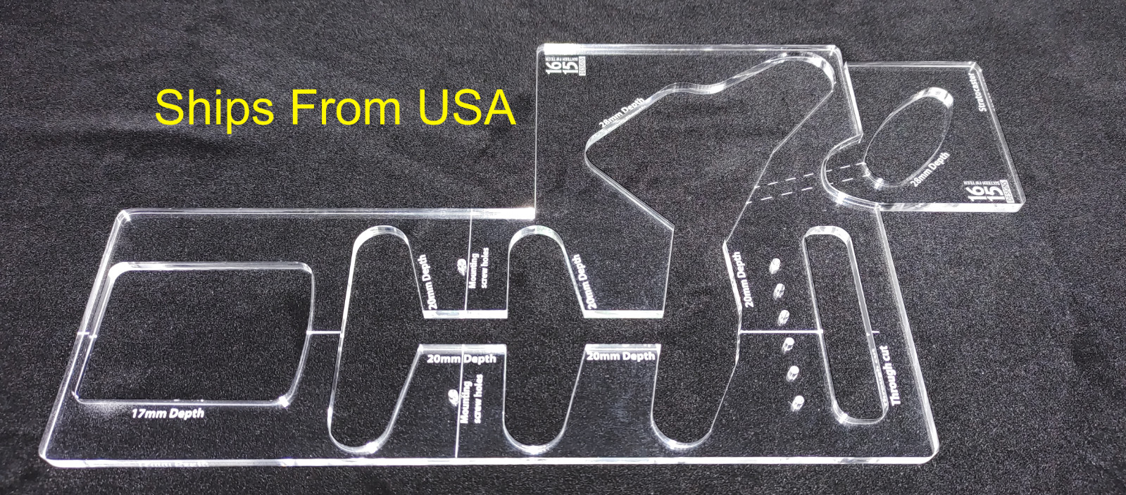 Acrylic Stratocaster Routing Template - 1615 Designs