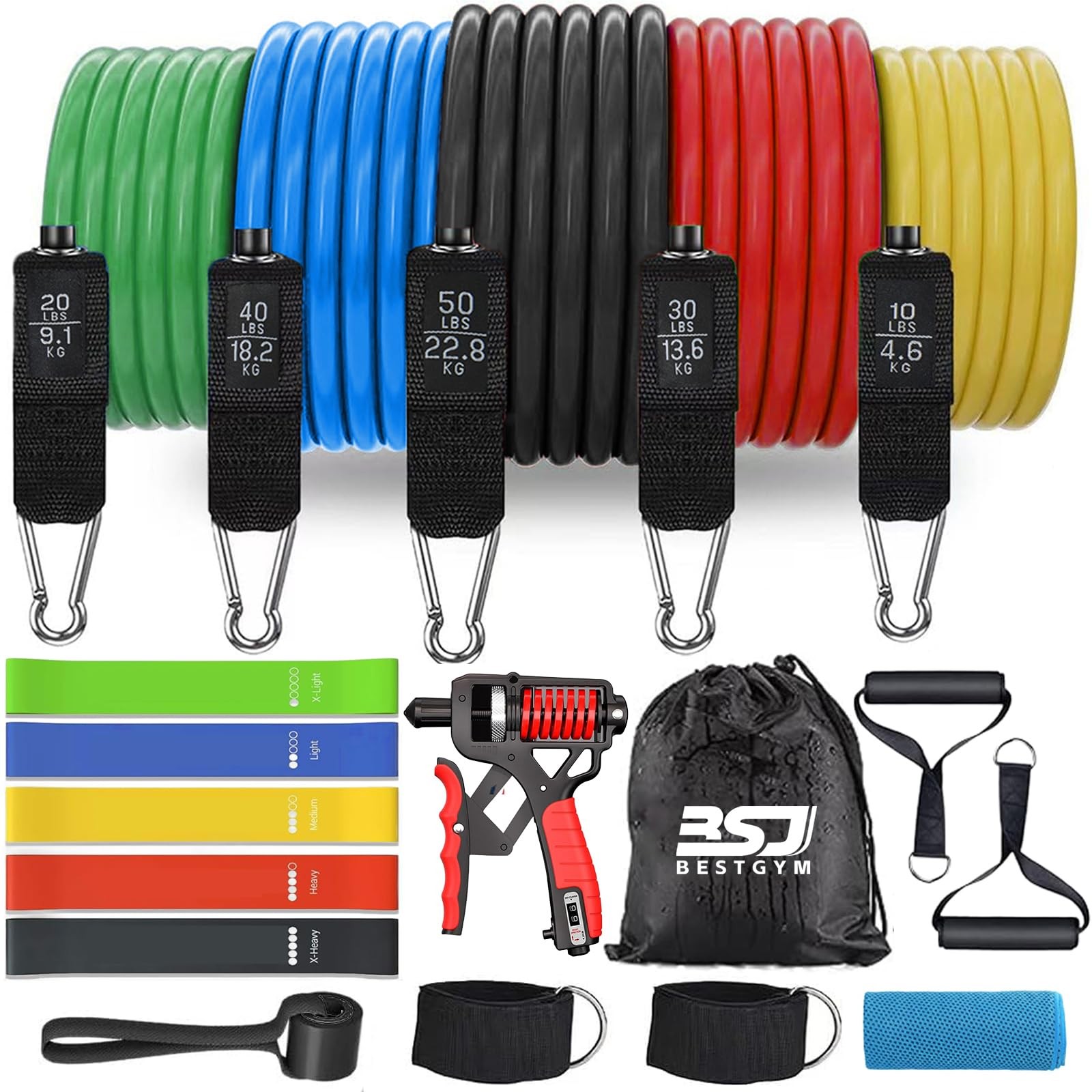 Resistance Bands,Exercise Bands,Grip Strength Trainer,Resistance Bands for Wo...
