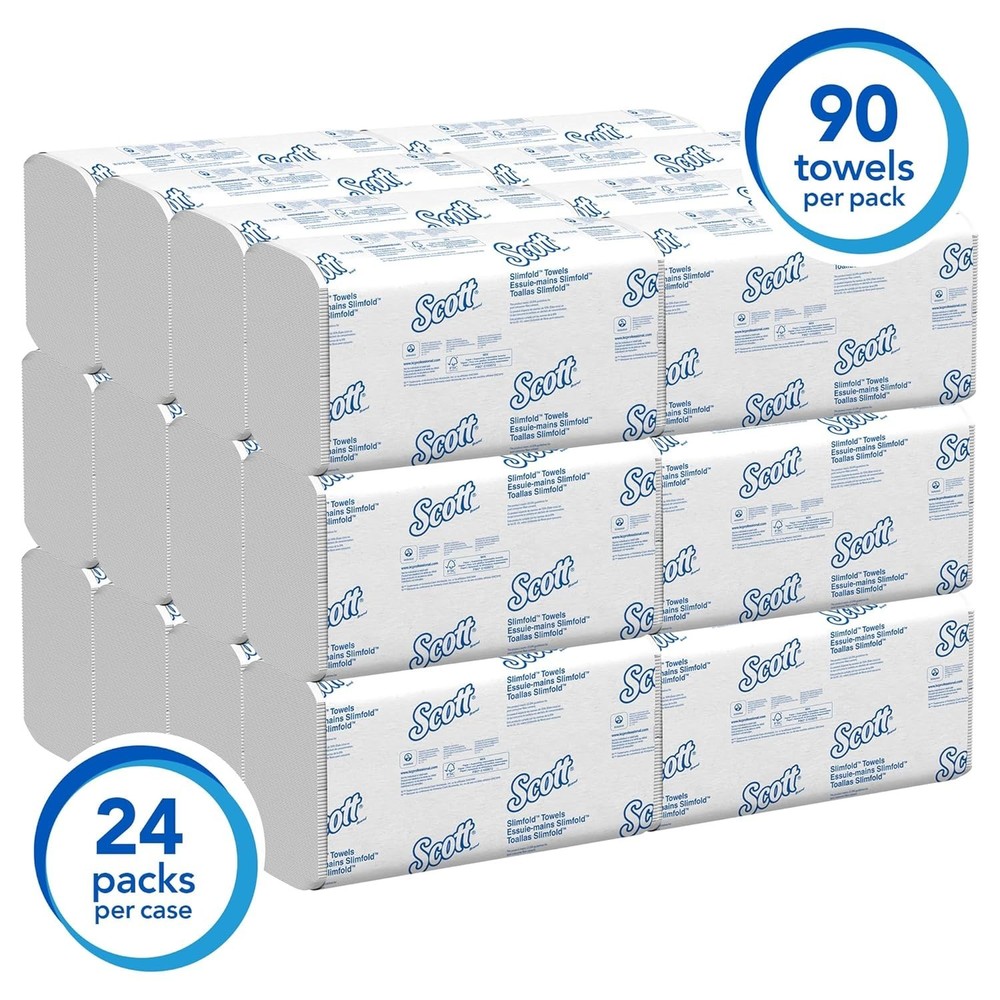 Scott Control Hand Towels Slimfold (04442) with Fast-Drying Absorbency Pockets,