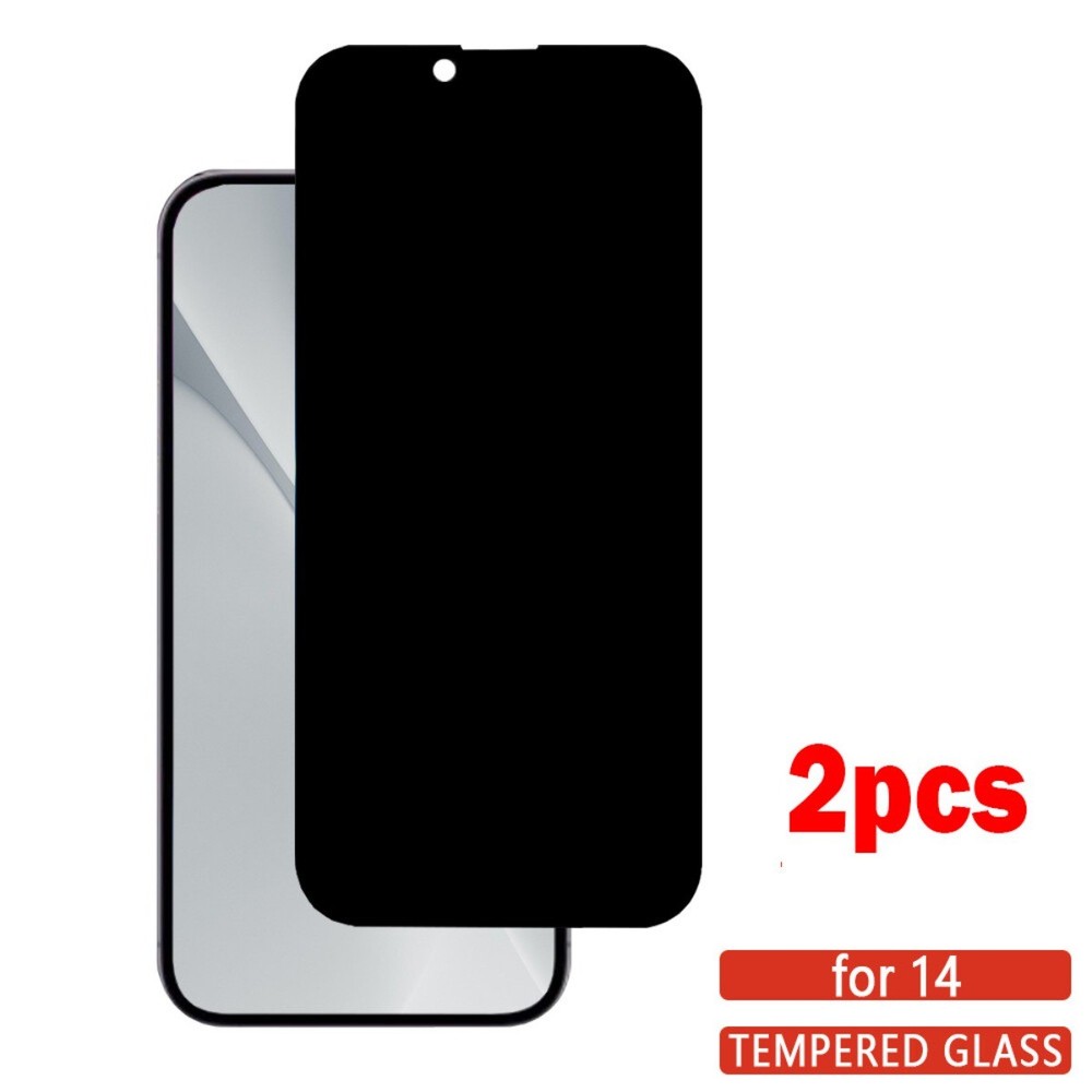 2PCS For iPhone 14 Pro Max Plus Privacy Tempered Glass Screen Protector