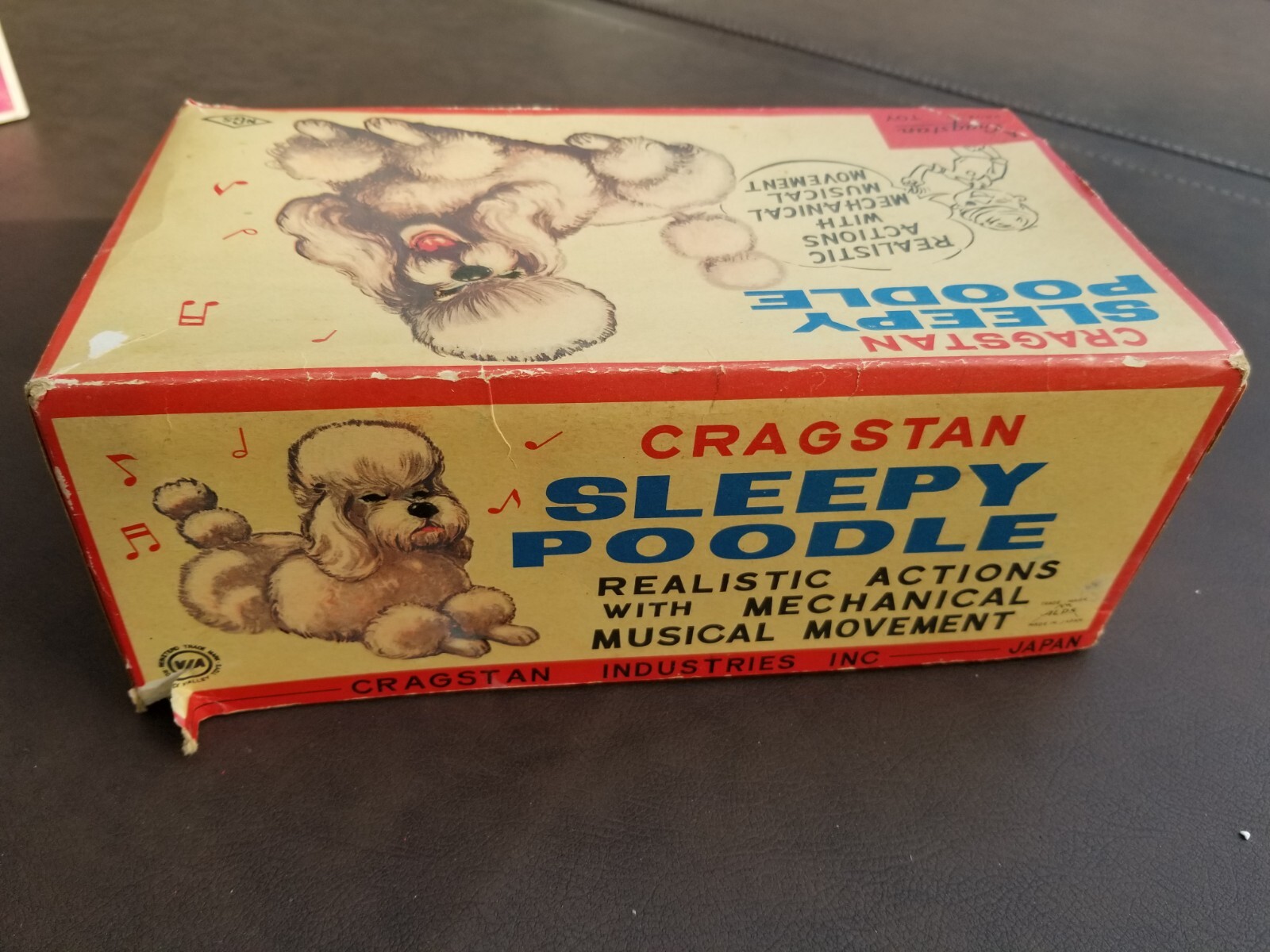 Cragstan Sleepy Poodle windup toy works 2804-2