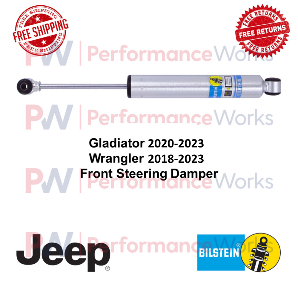 Bilstein B8 5100 Front Steering Stabilizer For 18-23 Wrangler & 20-23 Gladiator