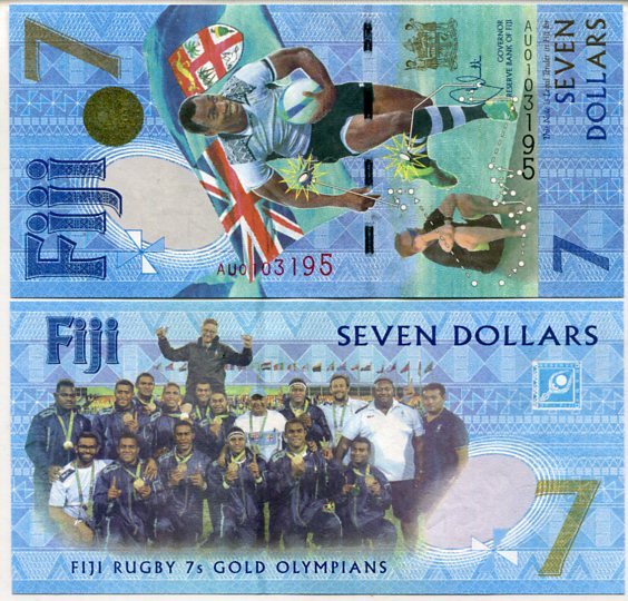 Fiji 7 Dollars 2016 ND 2017 Comm. P 120 UNC