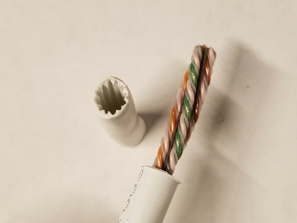 Commscope CS44P Cat6A U/UTP Network Ethernet 10G 10Gig Cable Plenum White /50ft