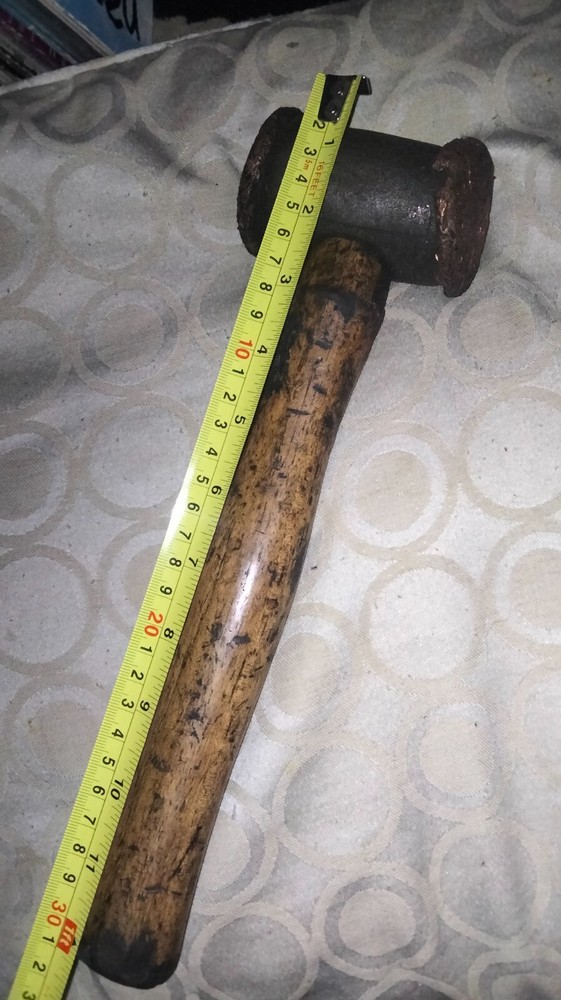 ANTIQUE MINING NON SPARK COPPER HAMMER