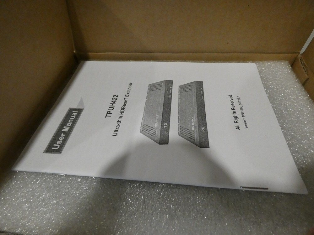 TPUH422 Ultra-Thin HDBaseT Extender BT100P3R RX Receiver Open Box