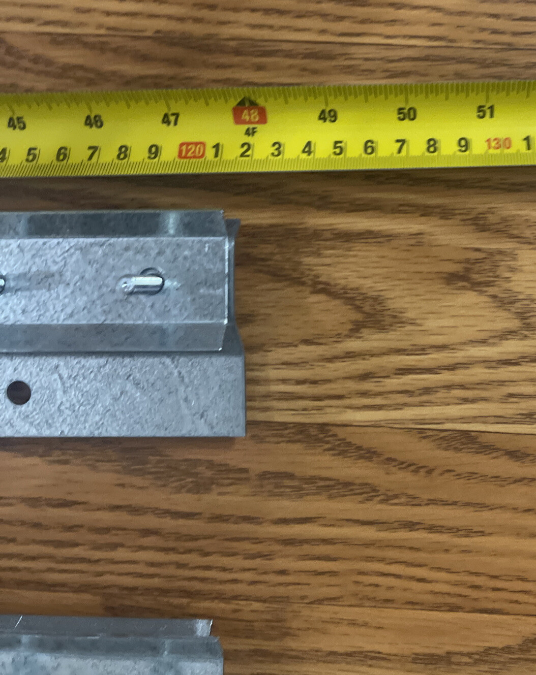INDUSTRIAL MOUNTING HARDWARE FOR STRIP CURTAIN DOORS: 8FT STEEL STRIP