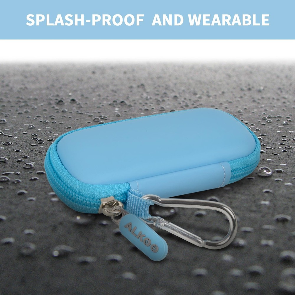 USB Flash Drive Case, SD Card Holder Compatible with Thumb Small, Light Blue