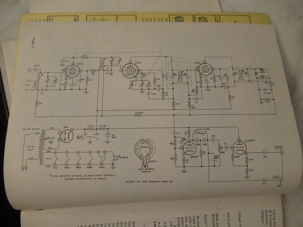 HEATHKIT MODEL BC-1 BROADCAST TUNER MANUAL - ORIGINAL