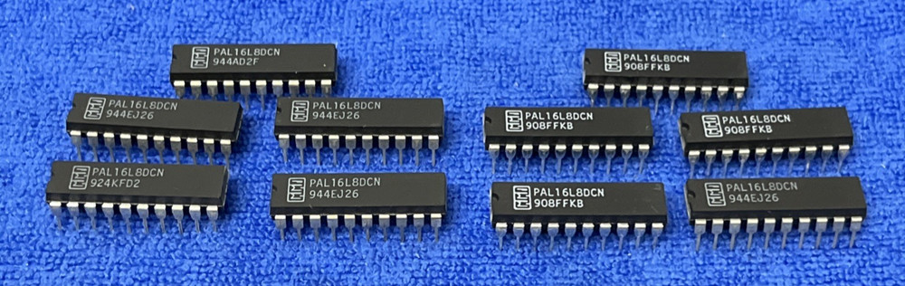 MMI ~ PAL16L8DCN ~ PROGRAMMABLE ARRAY LOGIC IC (LOT OF 10)