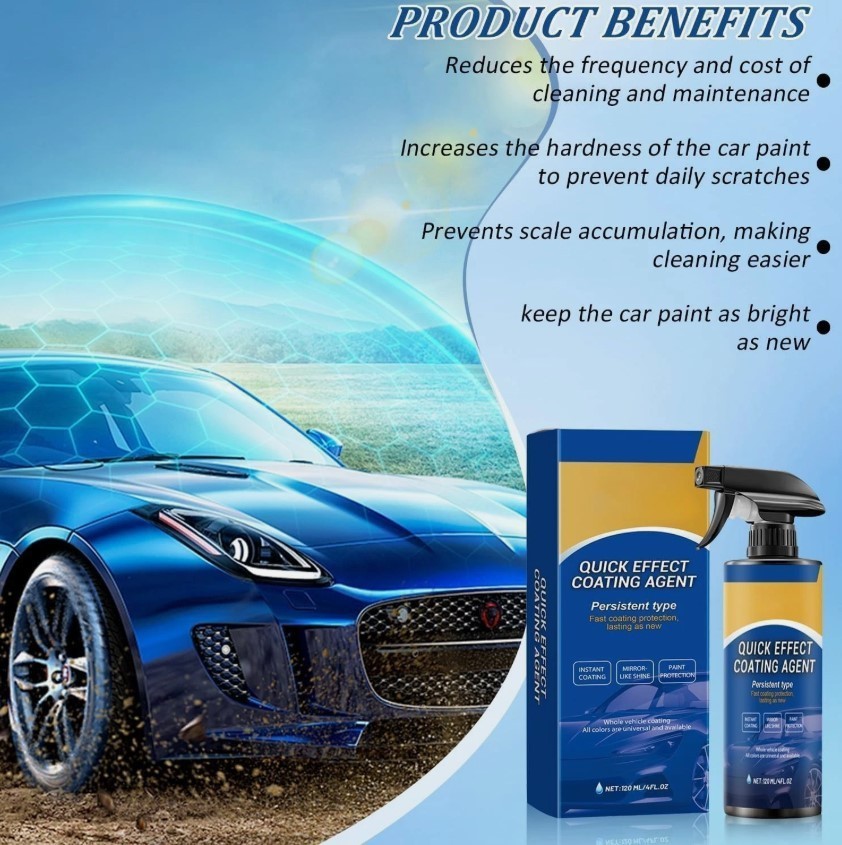 2PCS Car Coating Spray, Quick Effect Agent, Quick-Advanced Car...