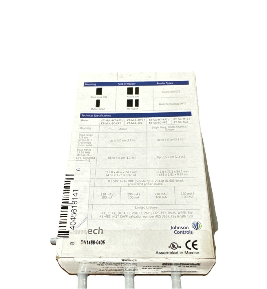 Kantech KT-SG-MT2 Gen 2 ioSmart Multi-Technology Smartcard Reader