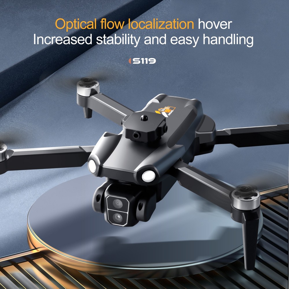 S119 Drone Brushless Foldable Obstacle Avoidance Drone FPV With 2 Battery | NE