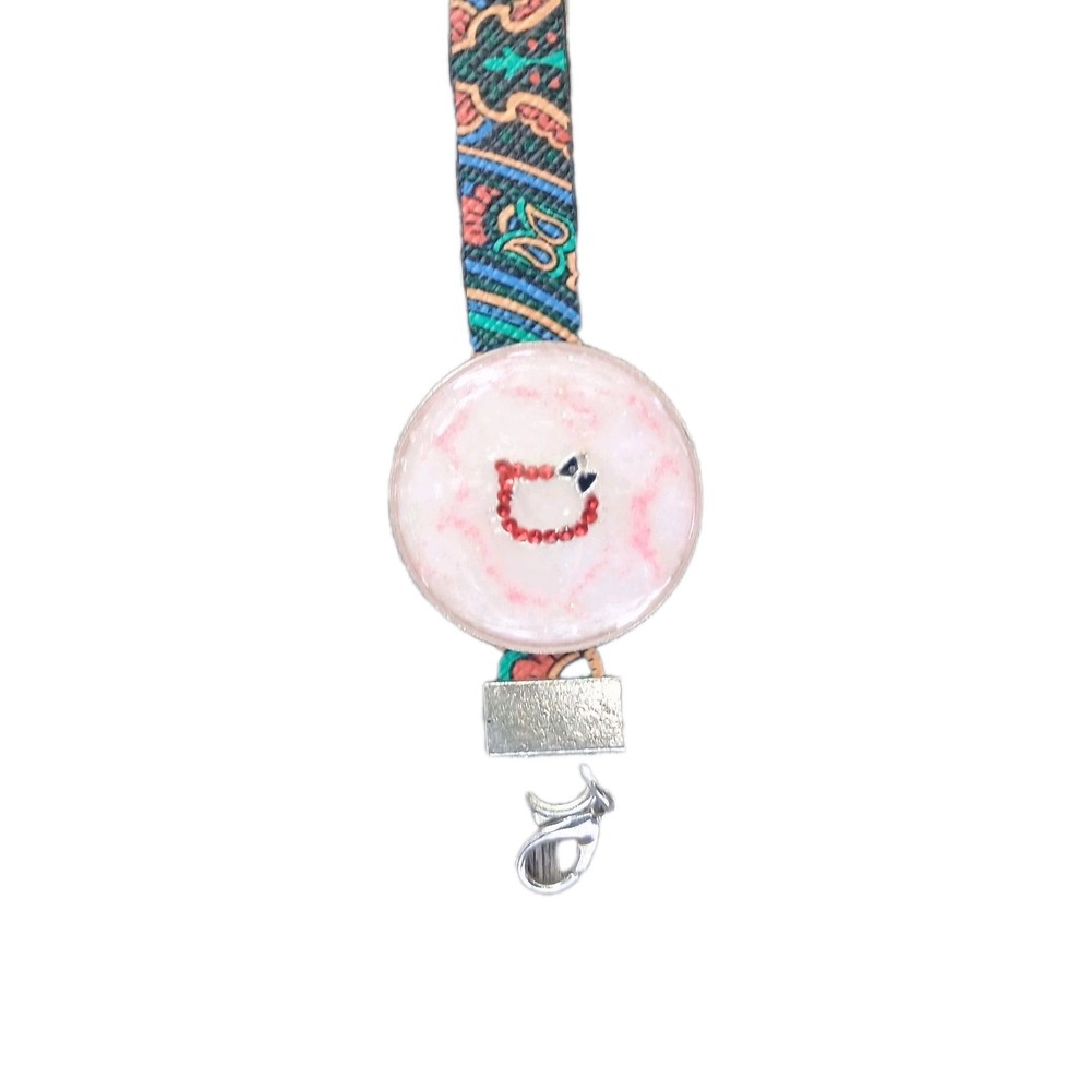 Handmade Resin Charm Boho Adjustable Woven Strap With Beaded Accent