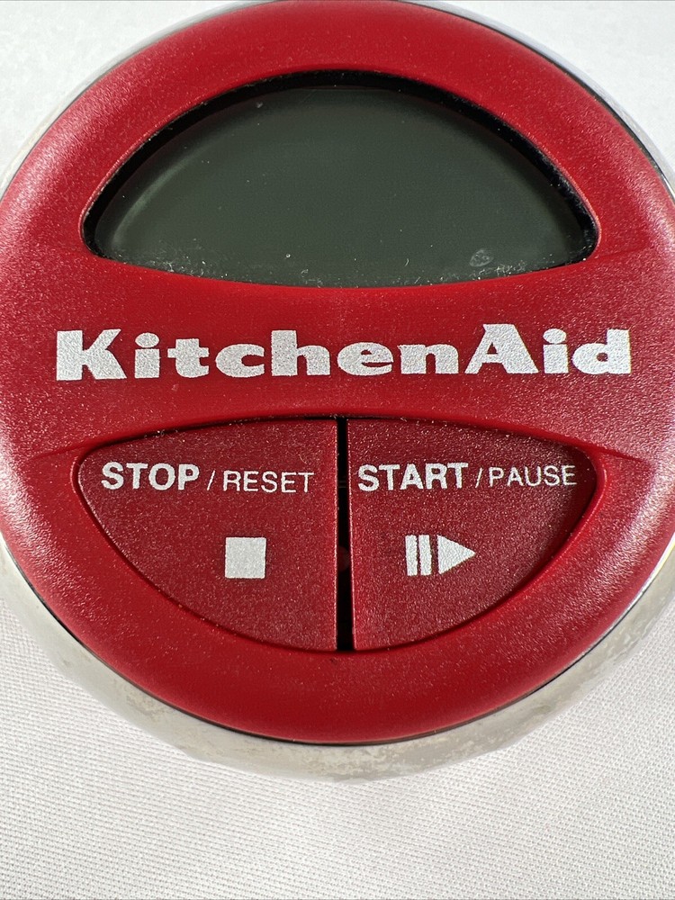 Kitchen Aid Digital Kitchen Timer Red & Chrome Cooks Series Tested/Working EUC