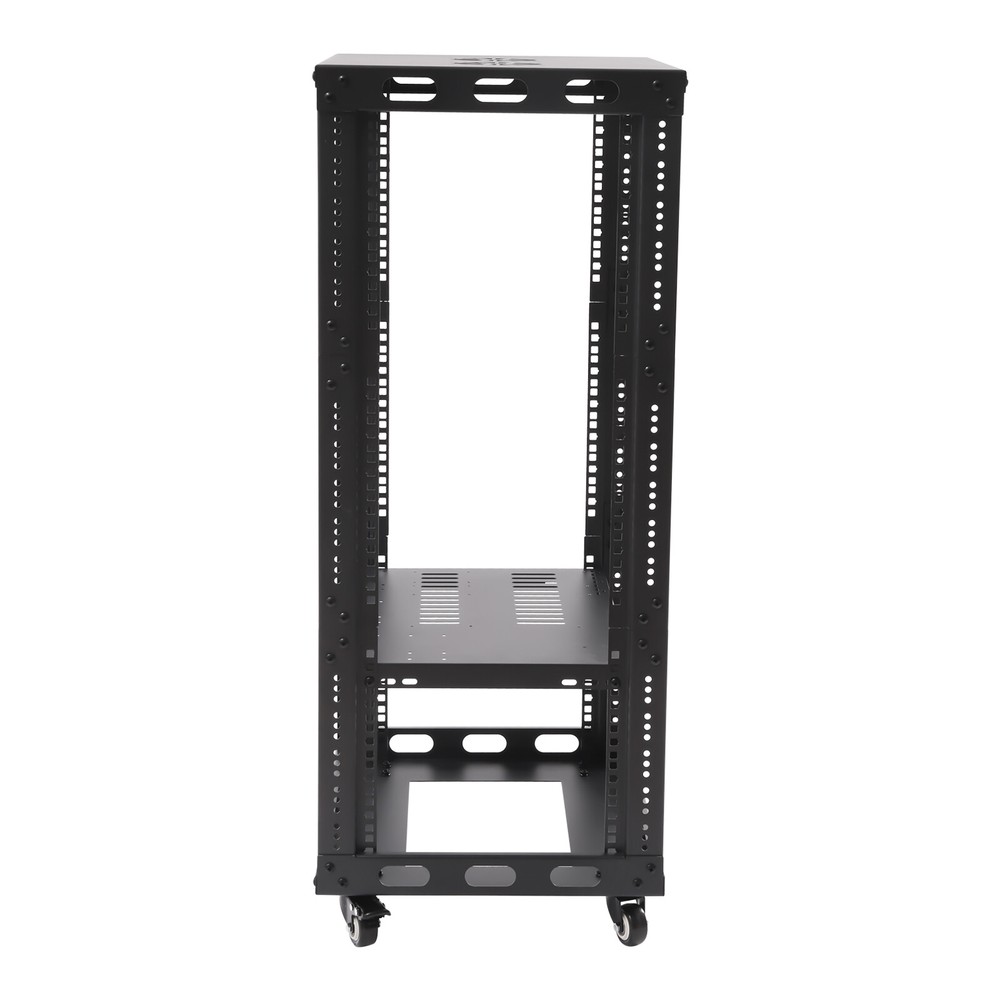 18U 18.5" 4 Post Open Frame Network Server Rack Adjustable Partition 0-31.5'' US