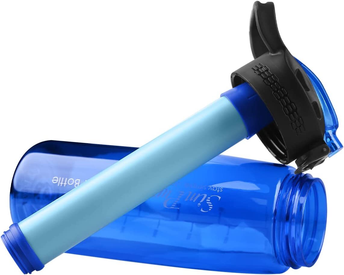 Water Filter Bottle|Personal Water Filter Straw|0.1μm Ultra-Filtration 4-Stage