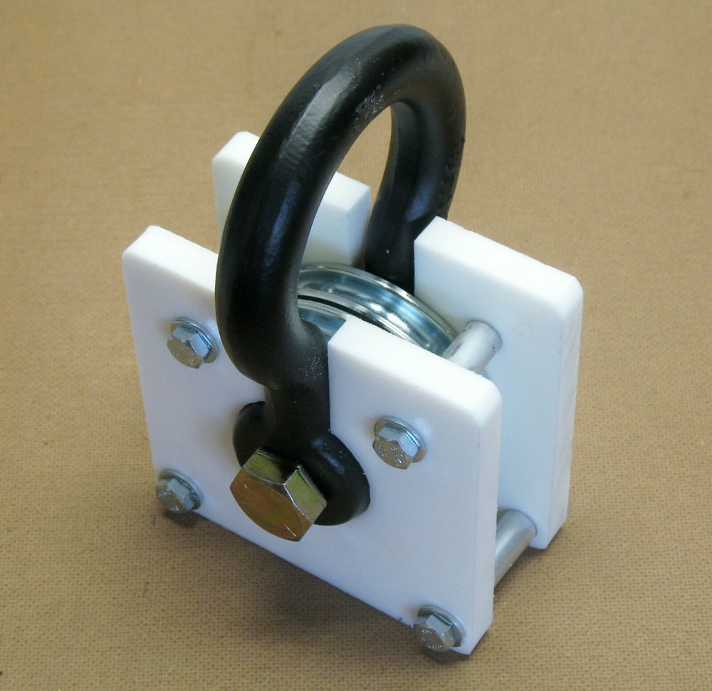 WIRE ROPE CABLE PULLEY DOUBLE SHEAVE Snatch Block & Tackle - 8 TONS