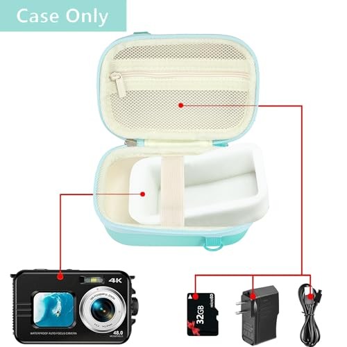 Waterproof Digital Camera Case Compatible with Green